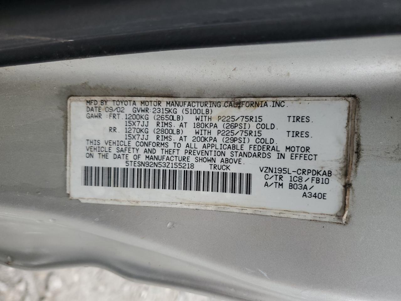 Toyota Tacoma Xtracab Prerunner Image 5