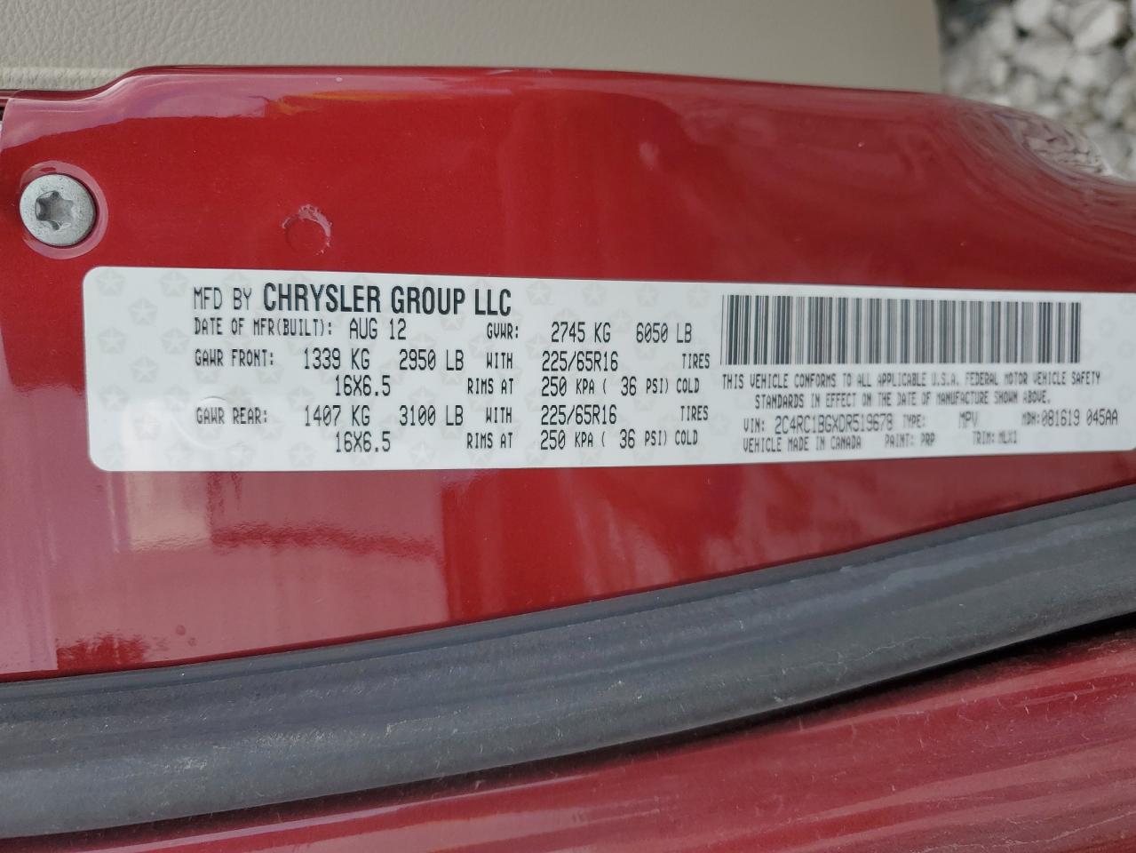 Chrysler Minivan Touring Image 10