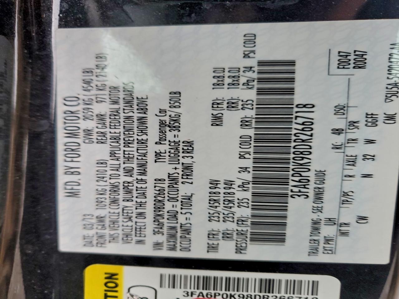 Ford Fusion Titanium Image 3