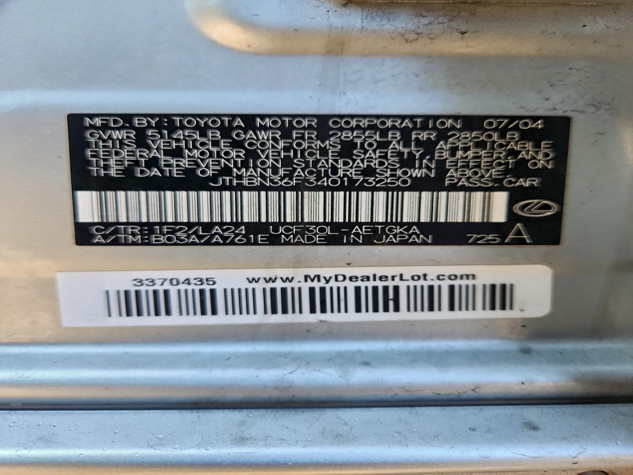 Lexus LS 430 Image 7