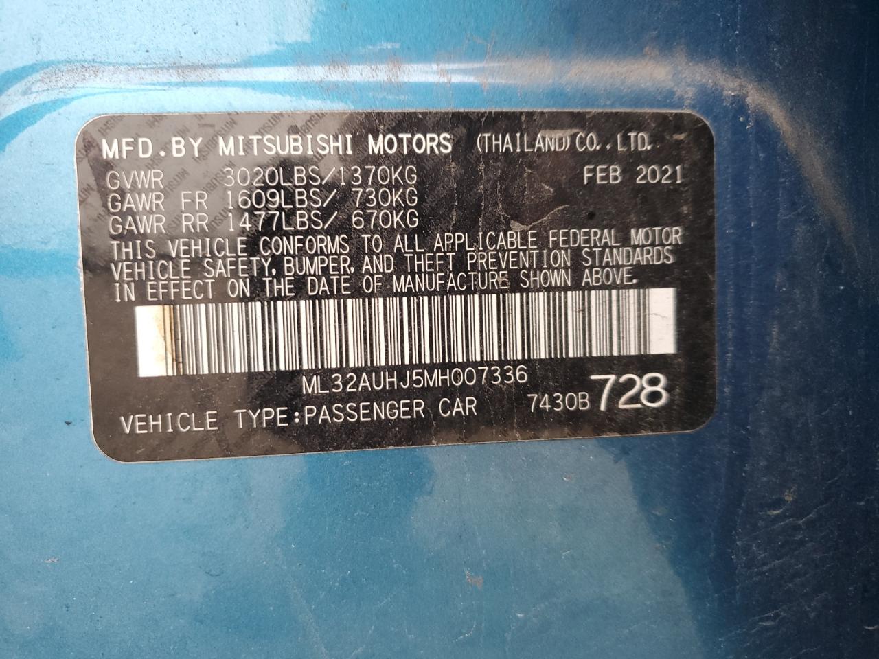 Mitsubishi Mirage Es Image 11