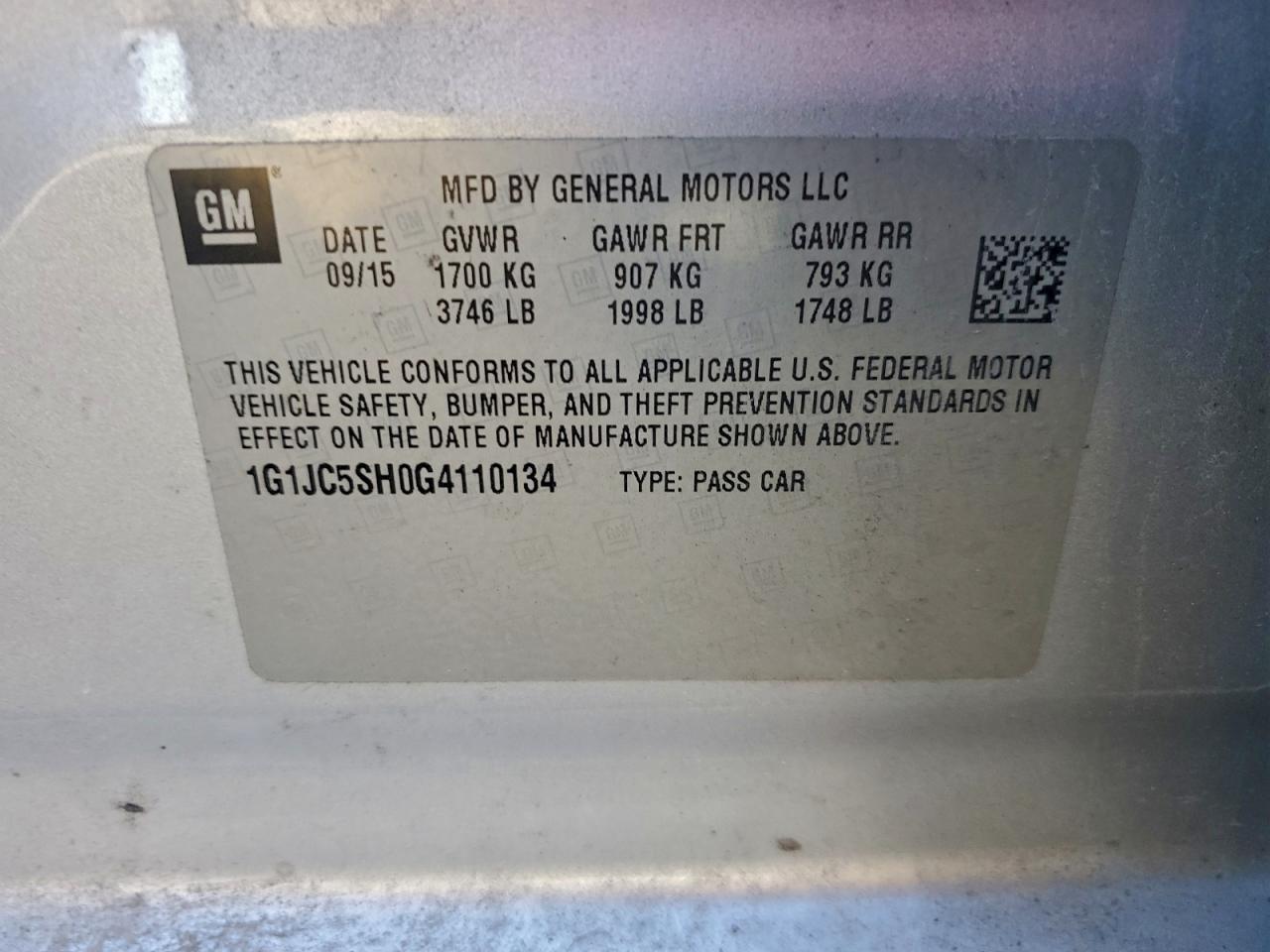 Chevrolet Sonic Lt Image 12