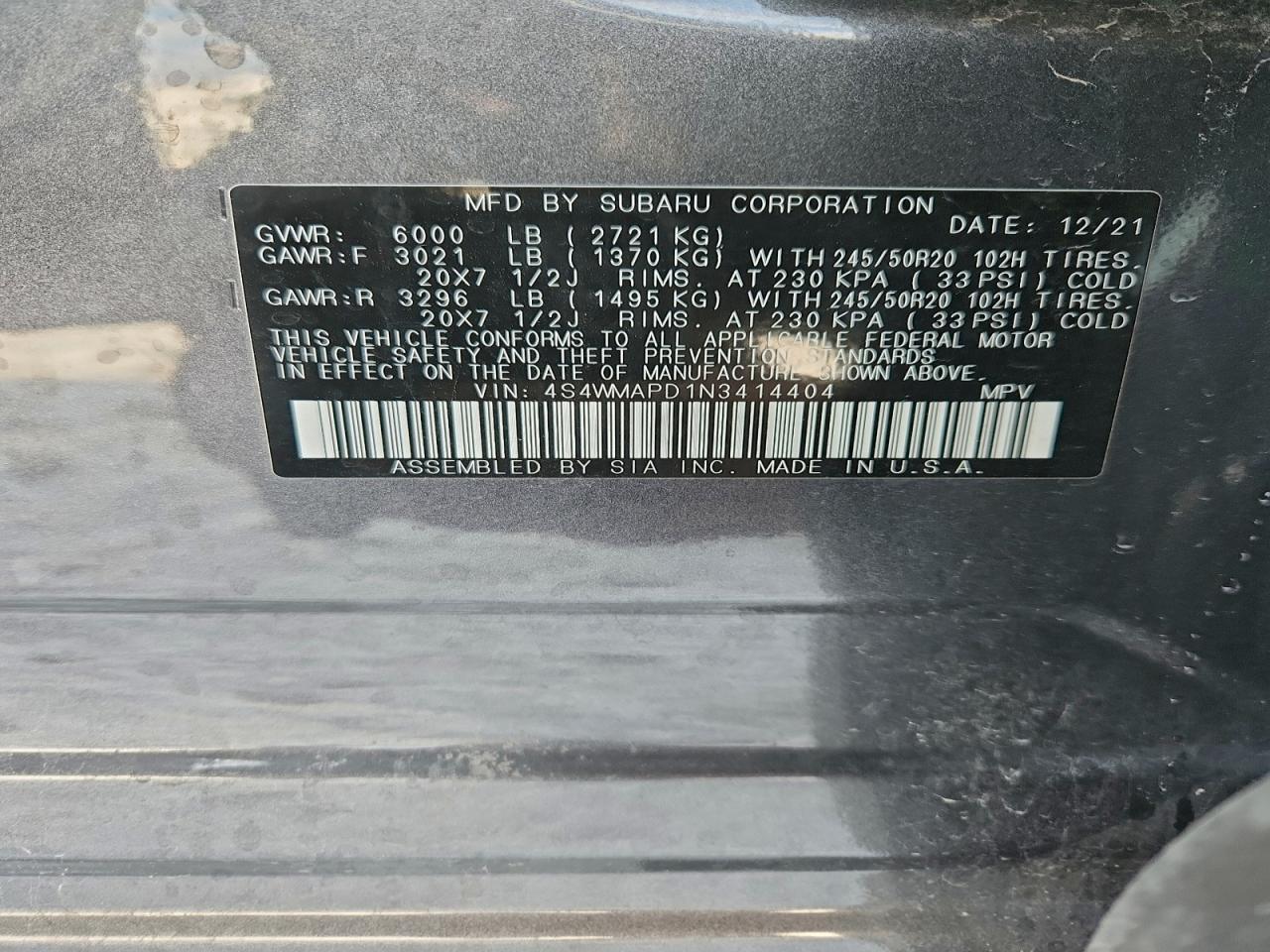 Subaru Ascent Limited Image 9