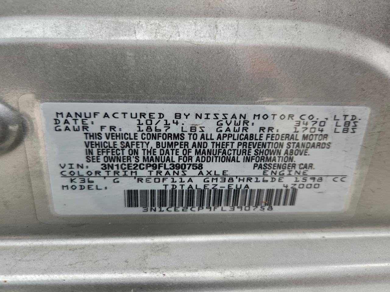 Nissan Versa S Image 6