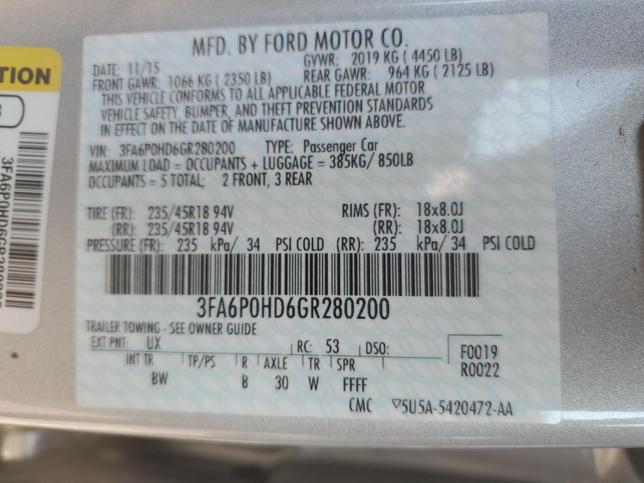 Ford Fusion Se Image 2