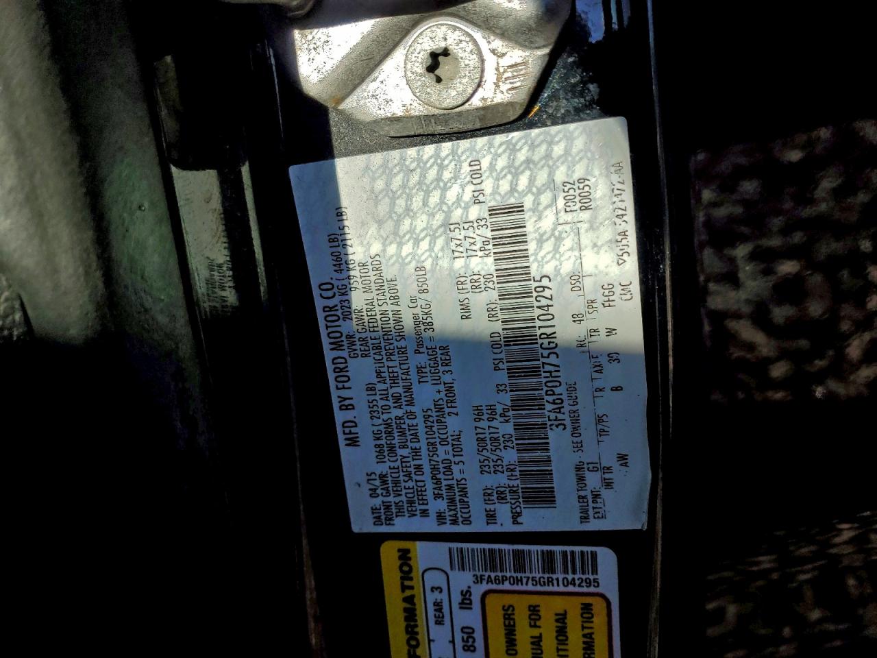 Ford Fusion Se Image 9