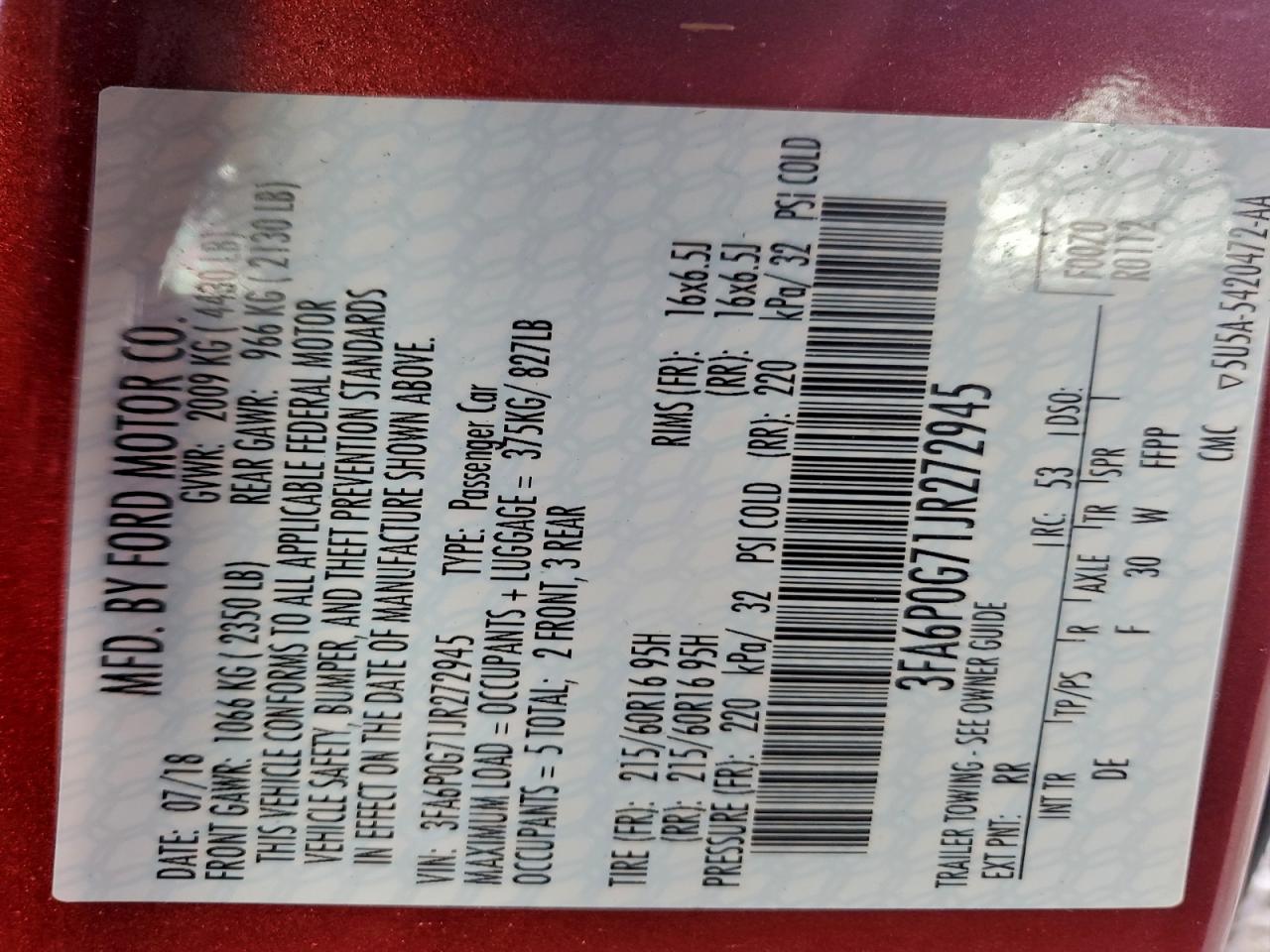 Ford Fusion S Image 11